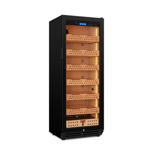 Humidor para Cigarros NE-150-8, Color Negro con Acabado Madera, 288L, 1200 Cigarros, Vitrina Independiente con Puerta de Vidrio, Sin Amoníaco - Product Image 5