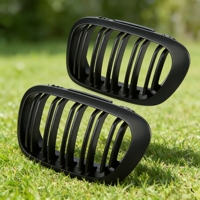2 grilles de calandre avant larges mates pour BMW E46 318I 320I 325I 330I 1998-2001, accessoires auto 2 portes