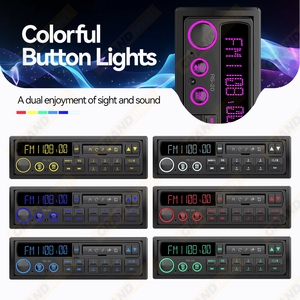 Grandnavi เครื่องเล่นมัลติมีเดีย MP3 1 DIN, เครื่องเล่นวิทยุในรถย้อนยุคมีเสียงวิทยุสีสันสดใสเฮดยูนิต<span class=keywords><strong>เพลง</strong></span> BT AM Rds รถคลาสสิกดินเดี่ยว - Product Image 6