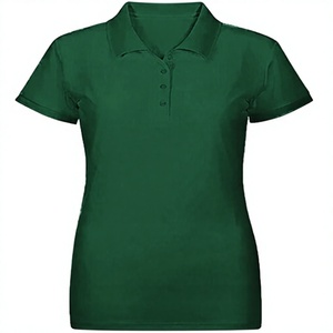 เสื้อโปโลผู้หญิงสีน้ำตาล ผ้าฝ้าย 100% ระบายอากาศได้ดี แขนสั้น ถักแบบ Pique  คอปก  รับสกรีนโลโก้  เสื้อลำลองสไตล์สปอร์ต - Product Image 3
