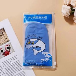 Bonnet de bain en tissu PU imprimé pour enfant, motif dessin animé, revêtement PU, doux, léger, imperméable, écologique, durable, haute qualité, vente en gros - Product Image 4