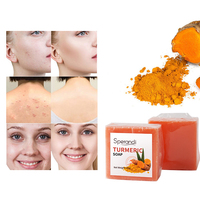 Savons solides de luxe à base de plantes pur végétalien mousse fait à la main barre de curcuma marque privée savon pour la peau