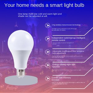 Bombillas <span class=keywords><strong>LED</strong></span> 2.4G con Regulación Continua de Color, 9W 7W, Lámpara con Temporizador, E27, <span class=keywords><strong>Bombilla</strong></span> Inteligente <span class=keywords><strong>LED</strong></span> para el Hogar - Product Image 3