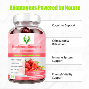 Gomitas de Complejo de Hongos de Marca Privada OEM/ODM, Sabor Fresa, Sin Azúcar, Apoya el Sistema Inmunológico con 10 Hongos - Product Image 3