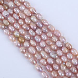 Perles d'eau douce naturelles violettes en gros, 18 cm, 5-6/6-7 mm, en forme de fil, perles en vrac pour la fabrication de bijoux DIY - Product Image 1