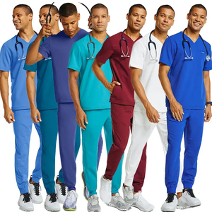 Vente en gros <span class=keywords><strong>pas</strong></span> <span class=keywords><strong>cher</strong></span> Vêtements <span class=keywords><strong>de</strong></span> travail élastiques d'été Gommages à manches courtes pour hommes et femmes - Product Image 5