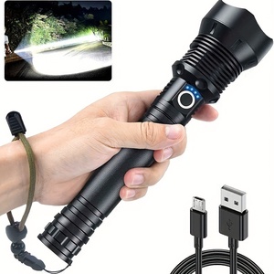 超亮手电筒自行车充电电池发光二极管手电筒户外type-C变焦手电筒 - Product Image 4