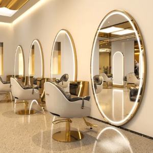 กระจกตัดผมติดผนังแบบมีไฟ LED ดีไซน์ร่วมสมัยสำหรับร้านตัดผมปี 2025 - Product Image 5