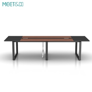 Mesa de Conferencia Moderna Meet&CO con Panel de Madera, Muebles de Oficina para el Hogar o Sala de Juntas Comercial, para Reuniones o Trabajo - Product Image 2