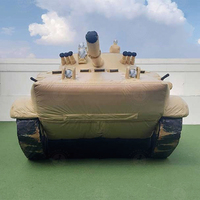 Simulateur de cible gonflable camouflage pour entraînement au tir avec souffleur, en tissu Oxford imperméable