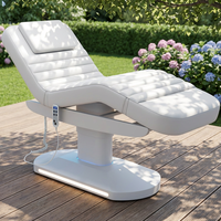 Table de beauté incurvée pour salon de beauté, soins des sourcils, extensions de cils, massage facial, épilation, maquillage et soins du cuir chevelu
