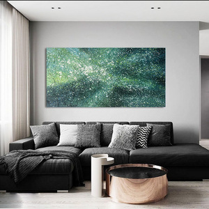 Xingman's New Emerald Abstract Oil <b>Painting</b> Green Hand Painted Textured Art Modern Wall Hanging <b>For</b> Living Room Bathroom - Product Image 4