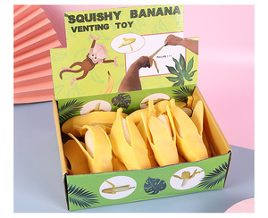 Jouet sensoriel anti-stress QY Banana Squishy, jouet banane extensible pour enfants et adultes - Product Image 1