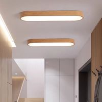 IMVSINCERE Moderne Ultra-Mince LED Plafonnier Conception De Grain De Bois Dimmable Télécommande Base En Acier pour Salle De Bains Application AC