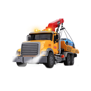 Ensemble de jouets de camion de remorquage comprenant une voiture de course, une voiture tout-terrain <span class=keywords><strong>en</strong></span> métal, une camionnette <span class=keywords><strong>en</strong></span> métal, des panneaux de signalisation, un camion <span class=keywords><strong>jouet</strong></span> avec crochet, son et lumière - Product Image 4