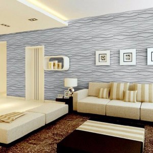 El panel de pared coloreado de la fibra del bambú <span class=keywords><strong>3D</strong></span> del Pvc - Product Image 6