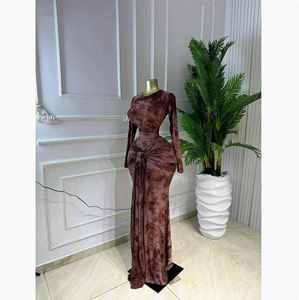 Abiti in Stile Europeo e Americano Primavera 2026, Vestito Aderente a Maniche Lunghe con Collo Tondo, <span class=keywords><strong>Gonna</strong></span> Lunga - Product Image 6