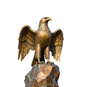 Scultura Architettonica da Giardino Zoo, Grande Statua di Aquila in Metallo per Esterni, Artigianato Premium in Bronzo - Product Image 5