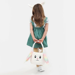 Cesta <span class=keywords><strong>de</strong></span> Pascua <span class=keywords><strong>de</strong></span> Peluche <span class=keywords><strong>de</strong></span> Conejito Arcoíris, Decoración para Fiesta <span class=keywords><strong>de</strong></span> Búsqueda <span class=keywords><strong>de</strong></span> Huevos <span class=keywords><strong>de</strong></span> Pascua, Cesta para la Caza <span class=keywords><strong>de</strong></span> Huevos con Linda Cara <span class=keywords><strong>de</strong></span> Conejo y Orejas Largas - Product Image 5