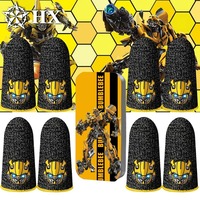 Guantes para Juegos PUBG Mobile, Cubierta de Pantalla Táctil Superconductora Sensible, Dedales de Fibra Plateada Resistentes al Sudor