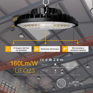 180lmW UFO LED <span class=keywords><strong>High</strong></span> <span class=keywords><strong>Bay</strong></span> Light Fixture 100W 150W 200W 300W para Taller de garaje de fábrica de almacén - Product Image 3