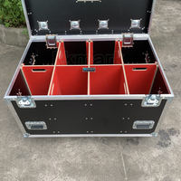 Boîte de transport de câbles audio utilitaire de grande capacité, protection des câbles, DJ, scène, transport, demi-coffre, valise de transport aérien avec séparateurs et plateau