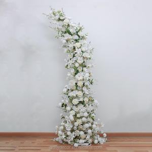 Dekorasi Panggung Pernikahan Lengkung Berbentuk Tanduk dengan Bunga Artifisial Gaya Baru untuk Upacara Pernikahan, Rumah & Taman, Pesta Luar Ruangan - Product Image 5