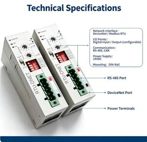 โมดูลสื่อสาร RTU-DNET โมดบัส RTU ไปยังเกตเวย์ DeviceNet รีโมท I/O แบบติดตั้งบนราง DIN แรงดันไฟฟ้า 24VDC - Product Image 3