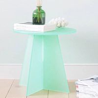 Maßgefertigter Moderner Minimalistischer Design Klappbarer Runder Quadratischer Acryl Couch-/Esstisch Kunststoff Wohnzimmermöbel