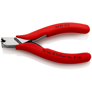 Pince coupante électronique KNIPEX 64 01 115 pour cuivre (jusqu'à 2,0 mm) et métaux durs (jusqu'à 0,6 mm) - Product Image 1