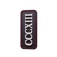 Patch PVC Karet 3D Embossed Bentuk Segitiga Alfabet Personal, Bentuk Bunga, Koleksi untuk Penggemar Game, untuk Tas Ransel & Topi