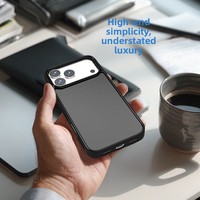 Coque de téléphone en cuir mat givré de haute qualité deux-en-un pour iPhone 17, antichoc, avec autocollant de transfert thermique en feuille d'aluminium 360