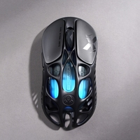 Souris de jeu sans fil Gravastar Mercury X & X Pro PAW 3950 Galaxy Noir et Argent avec récepteur 1k ou 8khz