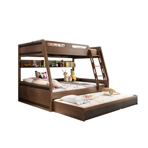 Cama Literas Doble de <span class=keywords><strong>Madera</strong></span> Maciza para Niños, Diseño Antideslizante para Escaleras, Muebles Modernos para Dormitorio Infantil - Product Image 6