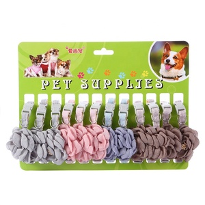Listo para enviar Stock Patrón floral Algodón suave <span class=keywords><strong>Collar</strong></span> de perro mascota Oro rosado Hebilla de metal para cachorros pequeños Perros medianos grandes Gatos - Product Image 1