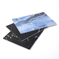 Panneau mural en marbre moderne, écologique, imperméable, sur mesure, en PVC, feuille UV avec antistatique pour la décoration intérieure d'hôtels et de villas