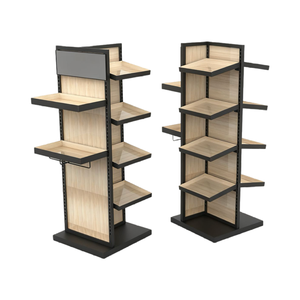 Pavimento in legno in piedi espositore con più strati per cappelli e berretti 360 gradi vetrina - Product Image 2