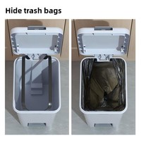 Vente en gros de poubelle à pédale de 20 L en PP écologique, pour une utilisation en intérieur/extérieur, pour la cuisine, le bureau et les restaurants