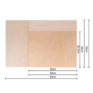 OEM ODM Factory Wholesale Price 3mm 3-Ply Laminated Poplar Plywood Board Wood Planks For Crafts