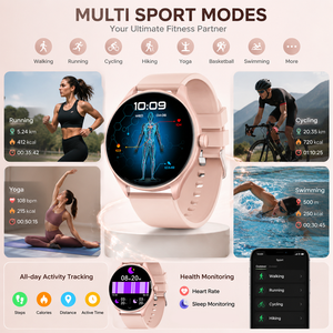 Smartwatch Y9 con Schermo TFT da 1,46 Pollici, IP68, Monitoraggio del Sonno e della Frequenza Cardiaca, Sveglia, Notifiche Messaggi, <span class=keywords><strong>Fitness</strong></span> Tracker Personalizzabile - Product Image 2