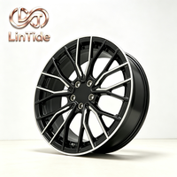 Velg Alloy Multi-Y Spoke Machined Face dengan Lapisan Powder Coating Gloss Black, Pengganti Velg OE untuk Kendaraan Mewah