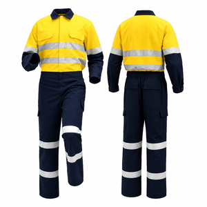 Combinaison unisexe respirante haute visibilité réfléchissante en coton 100% 265 g/m² pour mécaniciens, <span class=keywords><strong>construction</strong></span> et maintenance industrielle - Product Image 2