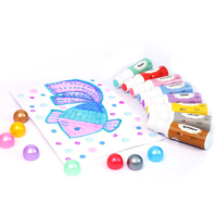 Offre Spéciale – Marqueurs pour Enfants Personnalisables avec Logo, Non Toxiques, Lavables, 60 ml – Lot de 8 Marqueurs Scintillants Colorés, Stylos Marqueurs Bingo Dabber pour Peinture Artistique