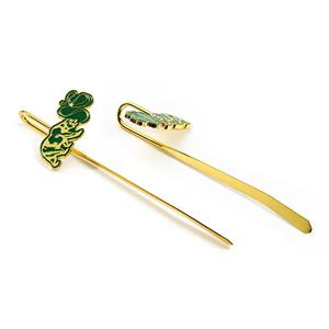 Marque-page personnalisé en gros avec logo promotionnel, plaqué or, émail souple et dur, artisanat de haute qualité - Product Image 5