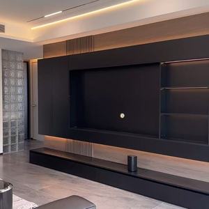 Elegante Mueble de Salón y Aparador Minimalista Moderno Hecho a Medida con Mueble para <span class=keywords><strong>TV</strong></span> de Alta Gama para Apartamento - Product Image 5