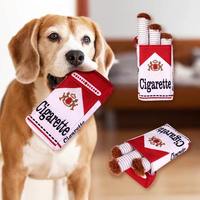 Sac à cigarette en peluche doux avec son couineur pour l'entraînement interactif des chiots et chatons, jouet en peluche pour animaux de compagnie pour dissimuler les friandises et stimuler l'intelligence
