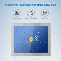 17 pouces intégré CNC argent entièrement étanche capacitif écran tactile PC industriel tout en un ordinateur