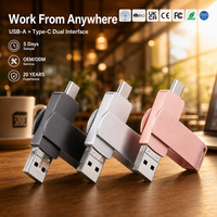Clé USB OTG 2-en-1 Nandstor en gros 16/32/64/128/256/512 Go pour transfert de fichiers mobiles et compatible Android/iOS