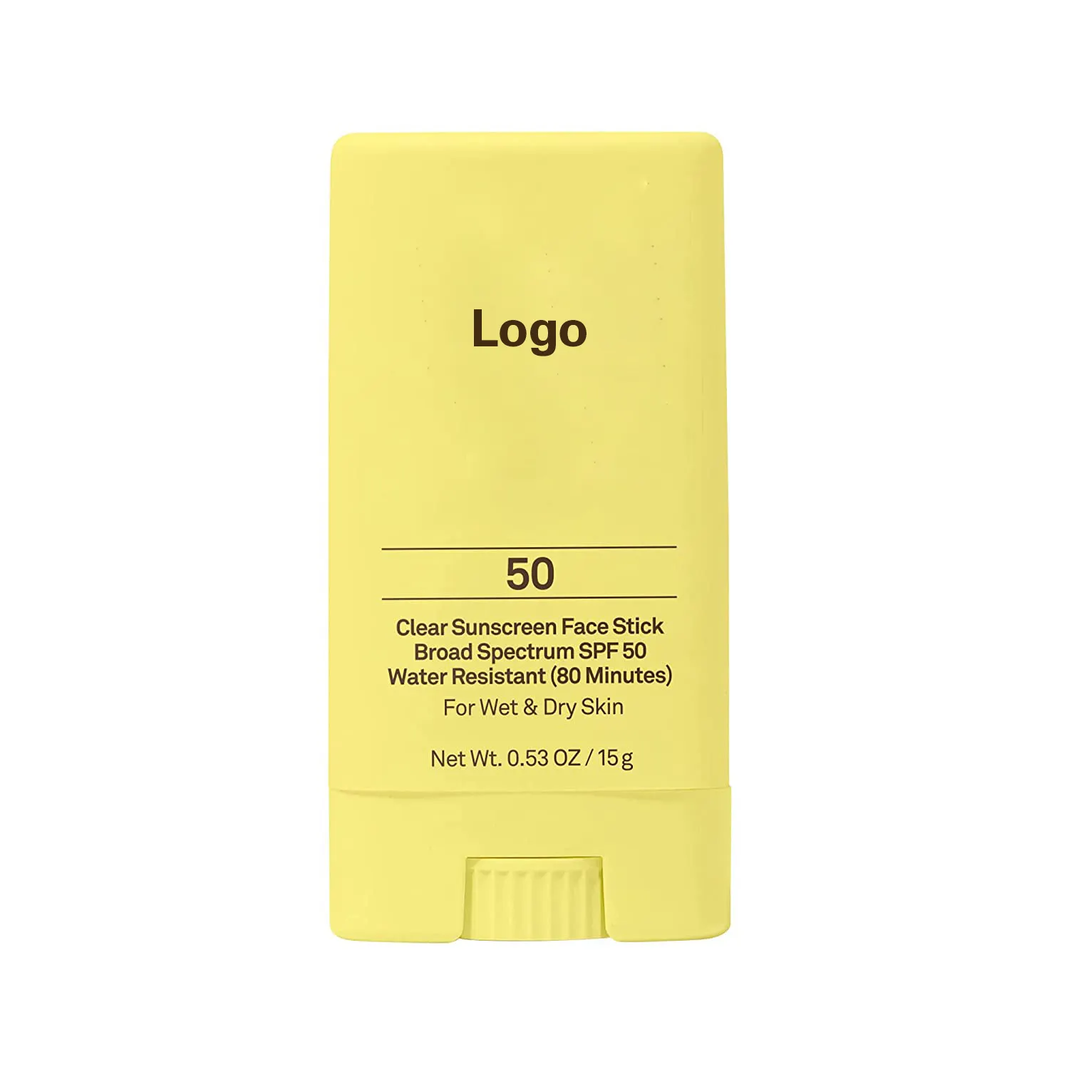 Blew Private Label Best Seller 15G Beauty SPF 50 Clear Sunscreen Face Stick Stick resistente all'acqua ad ampio spettro