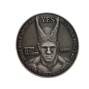 Toptan çin sikke 1-Üç boyutlu hatıra metal mücadelesi coin ile yakışıklı adam özel paralar